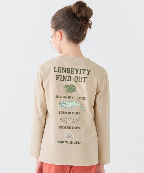 KRIFF MAYER Kid's Collection(クリフメイヤーキッズコレクション)の「UVカットさら長袖Tシャツ(長寿)(Tシャツ/カットソー・キッズ・ライトグリーン/グレー/マスタード/グレイッシュベージュ/チャコール/サックスブルー・170/160/150/140/130/120)」の14枚目の写真