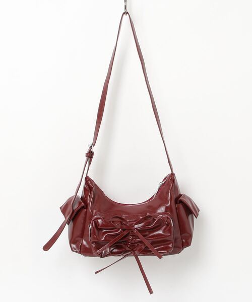 セール】Y2K リボン ポケットショルダーバッグ 【500mlペットボトル