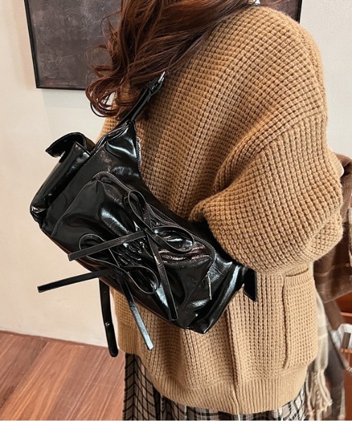 BINGBONG|ショルダーバッグ　新品　y2k BINGBONG レザーショルダーバッグ y2k punk