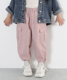 カモナイロンボンテージパンツ　ピンク　新品未使用 VIOLETTA（ヴィオレッタ）の「モノグラムロゴラインギャザー