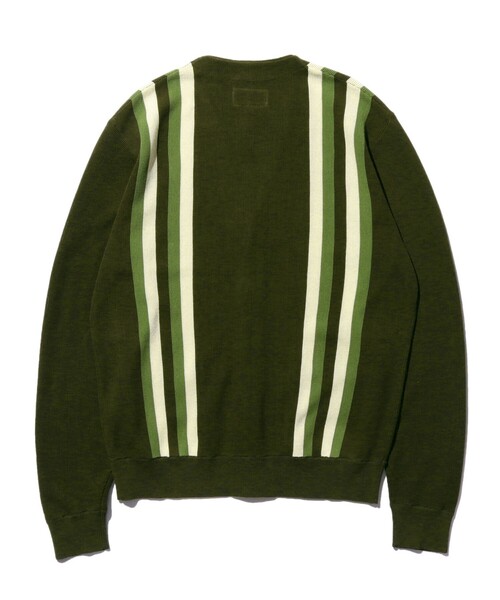 BEAMS オリーブグリーン カーディガン L BEAMS（ビームス）リラックス ソリッド カーディガン（トップス