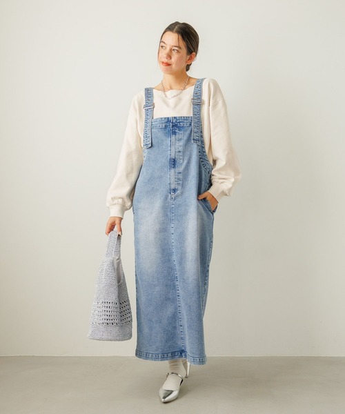 BAYFLOW（ベイフロー）の「[キレイ目に着られる]オフショルダースウェットプルオーバー（スウェット・レディース・レッド/杢グレー/オフホワイト・FREE）」の4枚目の写真