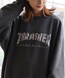 【THRASHER/スラッシャー】THRASHER Logo C/N Pigment Sweat/ピグメント加工 ロゴプリント クルーネック スウェット