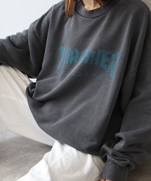 【THRASHER/スラッシャー】THRASHER Logo C/N Pigment Sweat/ピグメント加工 ロゴプリント クルーネック スウェット
