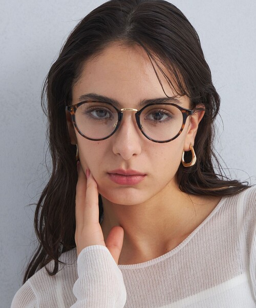 green label relaxing（グリーンレーベルリラクシング）の「コンビフレーム クリアレンズ メガネ（メガネ・レディース・ブラック/ブラウン・FREE）」の13枚目の写真