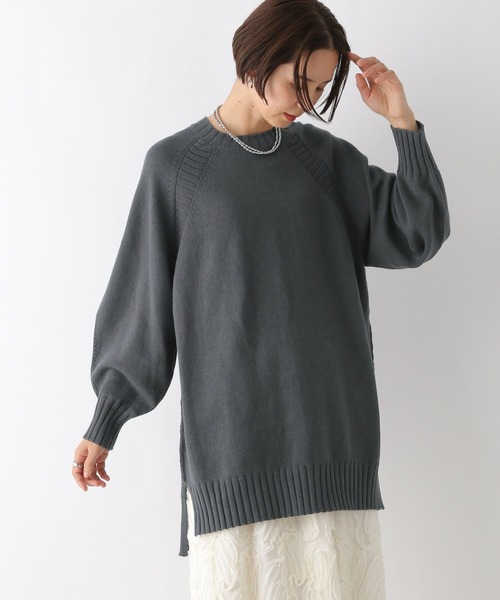 LEPSIM（レプシィム）の「ラグランニットチュニック　291609（ニット/セーター・レディース・アイボリー/ミント/ブルー系その他/チャコールグレー・FREE）」の13枚目の写真