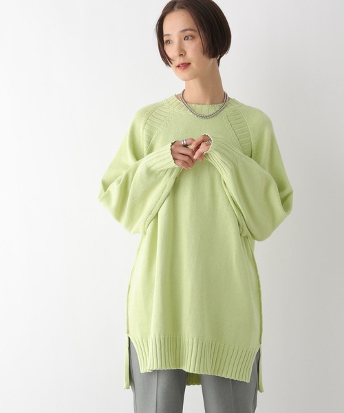 LEPSIM（レプシィム）の「ラグランニットチュニック　291609（ニット/セーター・レディース・アイボリー/ミント/ブルー系その他/チャコールグレー・FREE）」の6枚目の写真