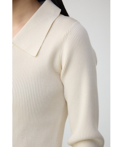 AZUL by moussy(アズールバイマウジー)の「レースアップポロカラーニット(ニット/セーター・レディース・ピンク/アイボリー/ライム/ブルー/ブラック・FREE)」の17枚目の写真