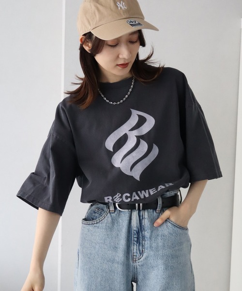 ROCAWEAR(ロカウェア)の「【ROCAWEAR/ロカウェア】ヴィンテージピグメント加工 ロゴプリント 半袖Tシャツ(Tシャツ/カットソー・メンズ・スミクロ/ブラック系1・XL/M/L)」の14枚目の写真