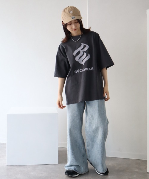 ROCAWEAR(ロカウェア)の「【ROCAWEAR/ロカウェア】ヴィンテージピグメント加工 ロゴプリント 半袖Tシャツ(Tシャツ/カットソー・メンズ・スミクロ/ブラック系1・XL/M/L)」の20枚目の写真