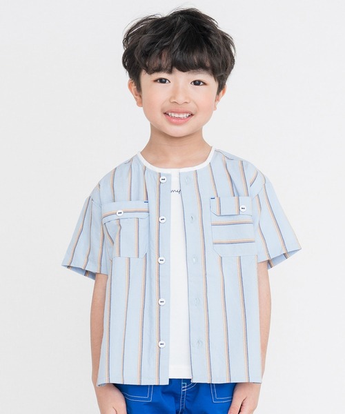 RAGMART（ラグマート）の「ノーカラーシャツ（シャツ/ブラウス・キッズ・ストライプ/その他/チェック/ドット・95cm/90cm/80ｃｍ）」の2枚目の写真