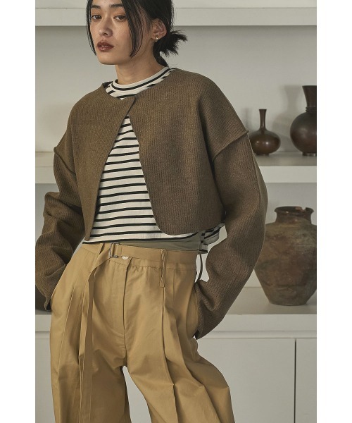 LAYERED RIB KNIT TOPS（ニット/セーター）｜marjour（マージュール）