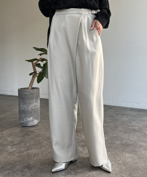 Chez toi(シェトワ)の「ラップワイドパンツ(その他パンツ・レディース・ブラック/カーキ/ベージュ・FREE)」の17枚目の写真
