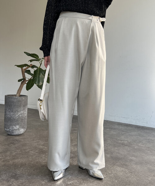 Chez toi(シェトワ)の「ラップワイドパンツ(その他パンツ・レディース・ブラック/カーキ/ベージュ・FREE)」の18枚目の写真
