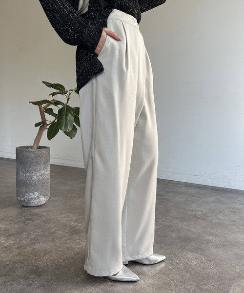 Chez toi(シェトワ)の「ラップワイドパンツ(その他パンツ・レディース・ブラック/カーキ/ベージュ・FREE)」の20枚目の写真