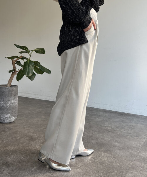 Chez toi(シェトワ)の「ラップワイドパンツ(その他パンツ・レディース・ブラック/カーキ/ベージュ・FREE)」の21枚目の写真