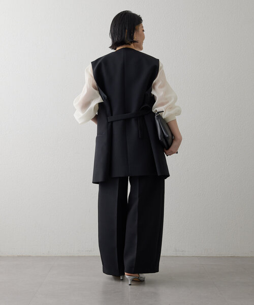 ear PAPILLONNER（イアパピヨネ）の「カーブパンツ【SUM1 STYLE(スミスタイル)】（その他パンツ・レディース・ブラック・FREE）」の4枚目の写真