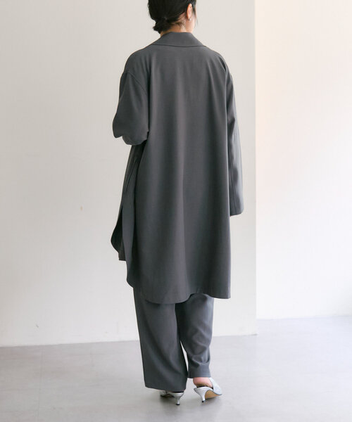 ear PAPILLONNER(イアパピヨネ)の「《セットアップ着用》ロングシャツジャケット【SUM1 STYLE(スミスタイル)】(その他アウター・レディース・サンドベージュ/グレー・FREE)」の3枚目の写真