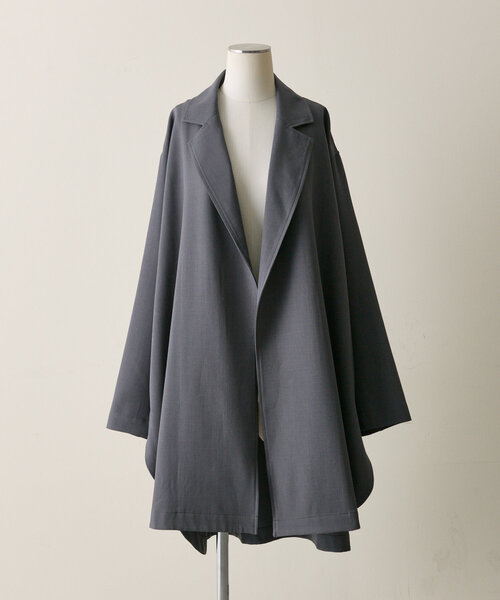 ear PAPILLONNER(イアパピヨネ)の「《セットアップ着用》ロングシャツジャケット【SUM1 STYLE(スミスタイル)】(その他アウター・レディース・サンドベージュ/グレー・FREE)」の4枚目の写真
