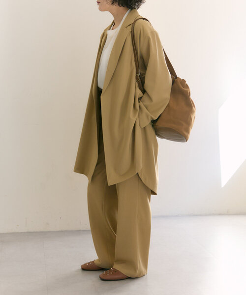 ear PAPILLONNER(イアパピヨネ)の「《セットアップ着用》ロングシャツジャケット【SUM1 STYLE(スミスタイル)】(その他アウター・レディース・サンドベージュ/グレー・FREE)」の18枚目の写真