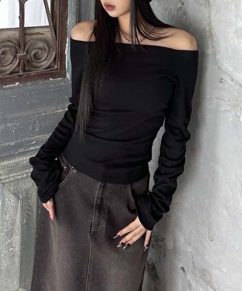 セール】【LVEU.】ベーシックオフショルトップス / トップス