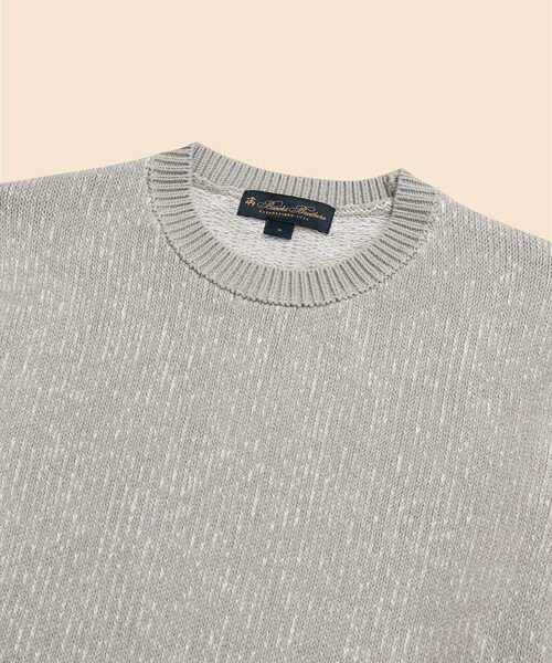 BROOKS BROTHERS（ブルックスブラザーズ）の「コットン/リネン クルーネックセーター（ニット/セーター・メンズ・グレー/サックスブルー・SMALL/MEDIUM/LARGE/X-LARGE）」の3枚目の写真
