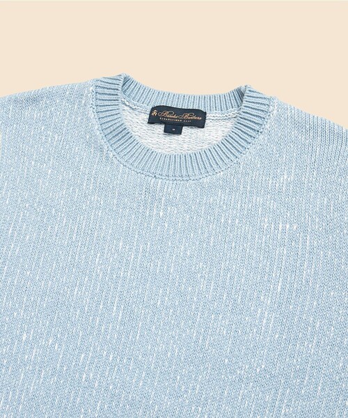 BROOKS BROTHERS（ブルックスブラザーズ）の「コットン/リネン クルーネックセーター（ニット/セーター・メンズ・グレー/サックスブルー・SMALL/MEDIUM/LARGE/X-LARGE）」の4枚目の写真