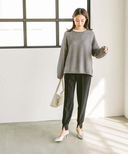GLOBAL WORK(グローバルワーク)の「リラックススマートジョグパンツ/284682(その他パンツ・レディース・ライトブラウン/グレー系その他/ブラック・MEDIUM/LARGE/SMALL)」の4枚目の写真