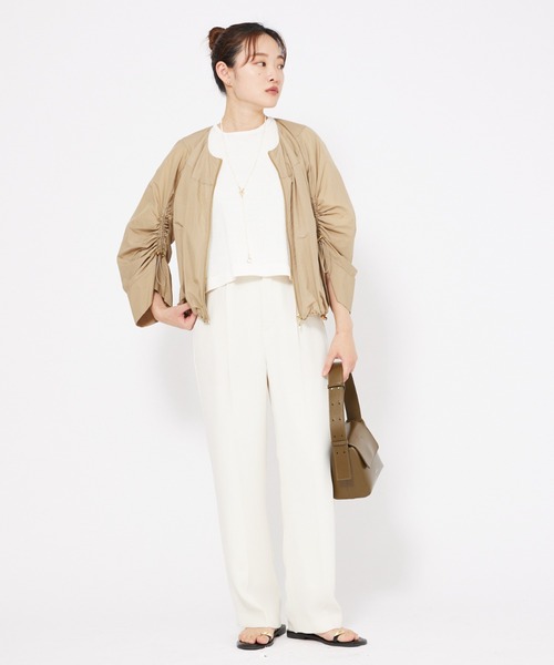 カリテ♡シャドーストライプブルゾン美品 セール】 シャドーストライプブルゾン （ブルゾン）｜qualite