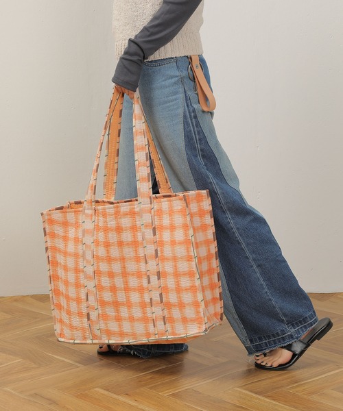 トートバッグ　dopタンバリン　インディゴ Lサイズ A4サイズ対応 ミナペルホネン dop タンバリン 機能的な