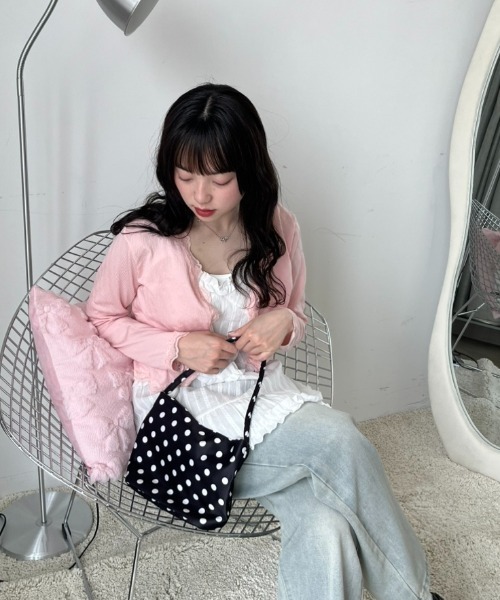 paravion（パラビオン）の「サマーカットカーディガン（カーディガン/ボレロ・レディース・ホワイト/ピンク・FREE）」の8枚目の写真