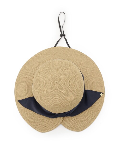 Dessin（デッサン）の「【UVカット・洗える】グログランリボンハット（ハット・レディース・ライトベージュ/ブラウン系その他2・00）」の5枚目の写真