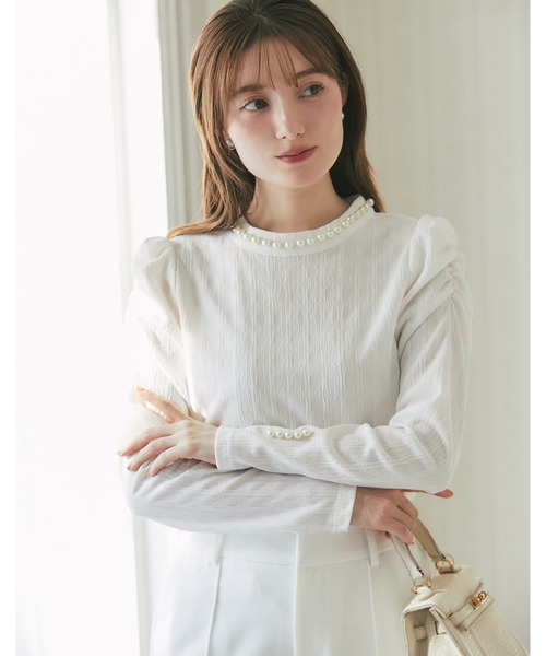 Dolce パール付きカットソー ホワイト｜Yahoo!フリマ（旧PayPay