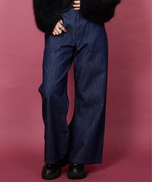 unrelaxing（アンリラクシング）の「US NAVY　デニムパンツ（デニムパンツ・メンズ・インディゴブルー/ブラック・マルチサイズ）」の2枚目の写真