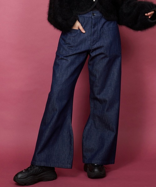 unrelaxing（アンリラクシング）の「US NAVY　デニムパンツ（デニムパンツ・メンズ・インディゴブルー/ブラック・マルチサイズ）」の7枚目の写真