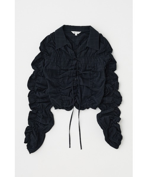 MOUSSY（マウジー）の「FRONT TIE シャーリングシャツ（シャツ/ブラウス・レディース・ホワイト/ブラック/ライトブルー・FREE）」の4枚目の写真