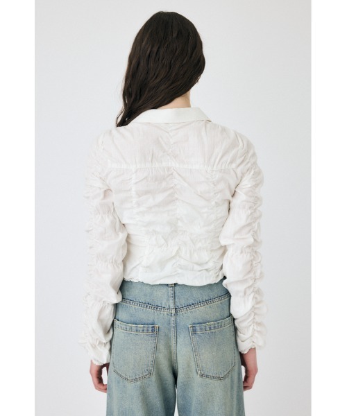 MOUSSY（マウジー）の「FRONT TIE シャーリングシャツ（シャツ/ブラウス・レディース・ホワイト/ブラック/ライトブルー・FREE）」の20枚目の写真