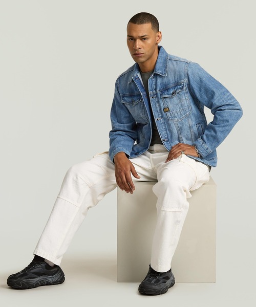 G-STAR(ジースター)の「ROVIC 3D LOOSE JEANS/立体裁断ワイドルーズカーゴジーンズ(デニムパンツ・メンズ・ホワイト系その他・28/30/30/30/32/30/34/30)」の4枚目の写真