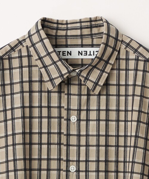 CITEN（シテン）の「＜CITEN＞ドビーチェックビッグシャツ（シャツ/ブラウス・メンズ・ベージュ・L/M）」の13枚目の写真
