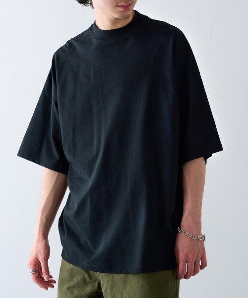 NewAnce(ニュアンス)の「【NewAnce】Oversize Mock Neck Tee /オーバーサイズモックネックTee(Tシャツ/カットソー・メンズ・ホワイト/ブラック/ネイビー・M/L)」の20枚目の写真