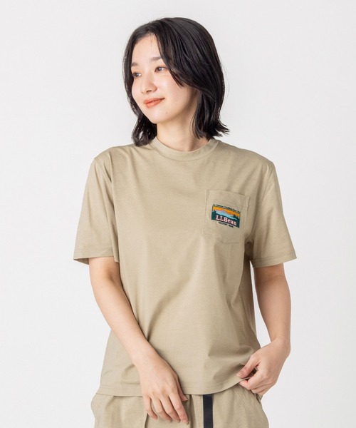 L.L.Bean(エルエルビーン)の「【JAPAN EDITION】ビーンズ・カタディン・ポケット・ティ(Tシャツ/カットソー・レディース・ブラック系/ネイビー/タン・MEDIUM)」の7枚目の写真