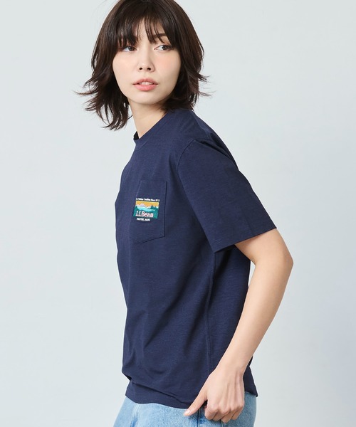 L.L.Bean(エルエルビーン)の「【JAPAN EDITION】ビーンズ・カタディン・ポケット・ティ(Tシャツ/カットソー・レディース・ブラック系/ネイビー/タン・MEDIUM)」の22枚目の写真