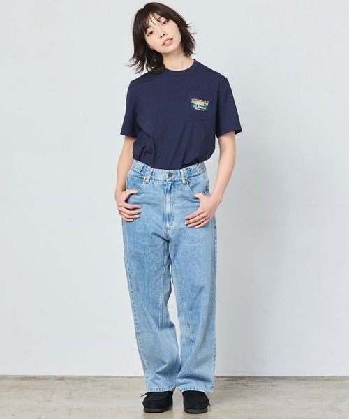 L.L.Bean(エルエルビーン)の「【JAPAN EDITION】ビーンズ・カタディン・ポケット・ティ(Tシャツ/カットソー・レディース・ブラック系/ネイビー/タン・MEDIUM)」の11枚目の写真