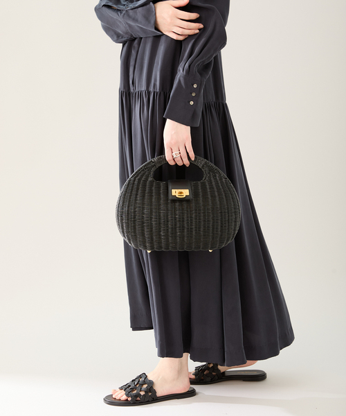 capaf（カパフ）の「CAPAF カパフ 別注BAG 11371（かごバッグ・レディース・ブラック・FREE）」の5枚目の写真