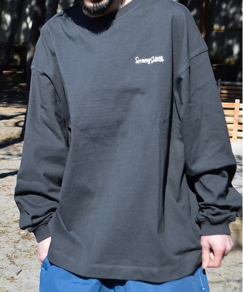 Sunny Smith(サニースミス)の「【SUNNY SMITH】SUNSETヤシの木柄 両面刺繍ロングスリーブTシャツ(Tシャツ/カットソー・レディース・スモークグレー/ホワイト・LARGE/MEDIUM)」の18枚目の写真