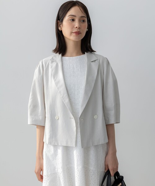リネンレーヨン ジャケット