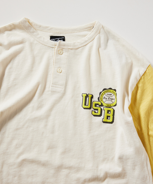 JOURNAL STANDARD relume(ジャーナルスタンダード レリューム)の「Rawlings / ローリングス 別注 SLAB BASEBALL 7S TEE(Tシャツ/カットソー・メンズ・ネイビー/イエロー/ブラック/レッド・MEDIUM/LARGE)」の9枚目の写真