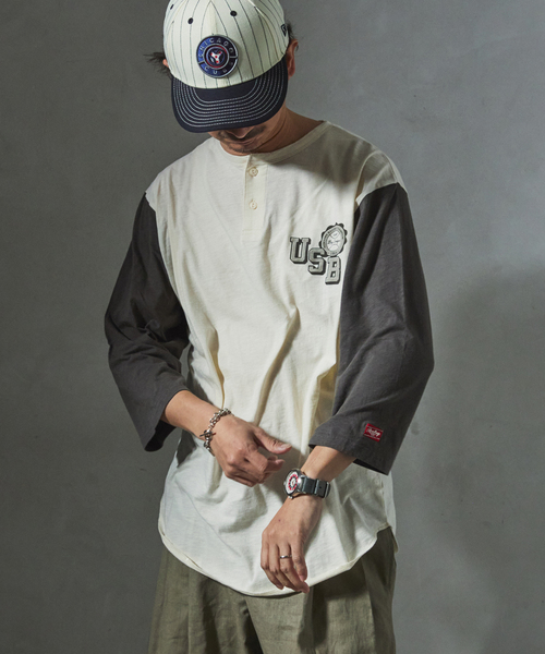 JOURNAL STANDARD relume(ジャーナルスタンダード レリューム)の「Rawlings / ローリングス 別注 SLAB BASEBALL 7S TEE(Tシャツ/カットソー・メンズ・ネイビー/イエロー/ブラック/レッド・MEDIUM/LARGE)」の13枚目の写真