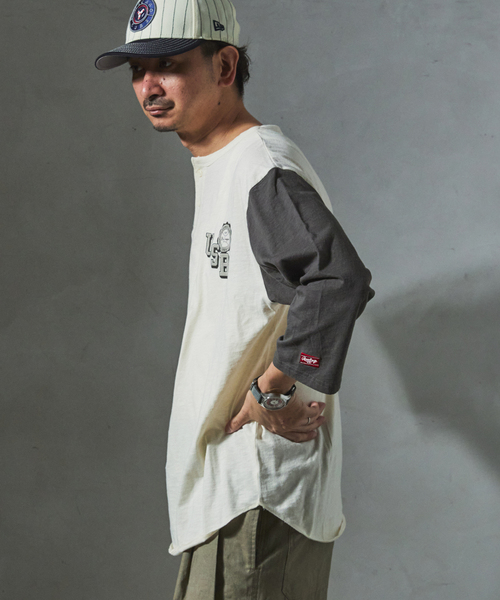 JOURNAL STANDARD relume(ジャーナルスタンダード レリューム)の「Rawlings / ローリングス 別注 SLAB BASEBALL 7S TEE(Tシャツ/カットソー・メンズ・ネイビー/イエロー/ブラック/レッド・MEDIUM/LARGE)」の14枚目の写真