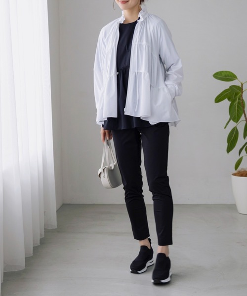 SONO/ソーノ】Rash Guard ギャザーフレアハイブリッドジャケット（T